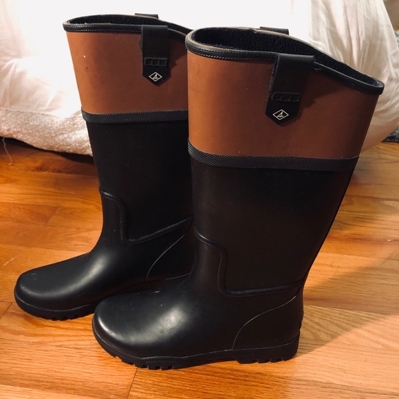 Sperry Shoes - Sperry tall black and brown tall rain boots!